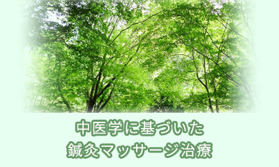 中医学に基づいた鍼灸マッサージ治療